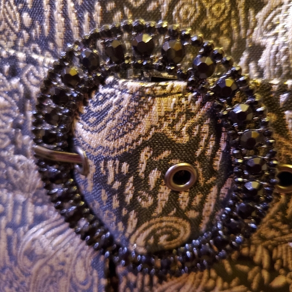 Nine West Fit and Flare Cocktail Dress (Semi-formal), Black & Gold, Size 14 - Picture 8 of 11